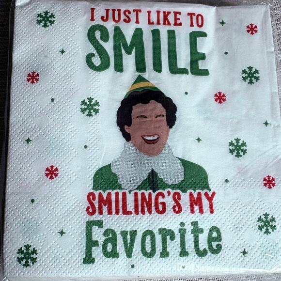 Elf Christmas Funny Cocktail Napkins 50 Pack Buddy The Elf Merch - Picture 2 of 5